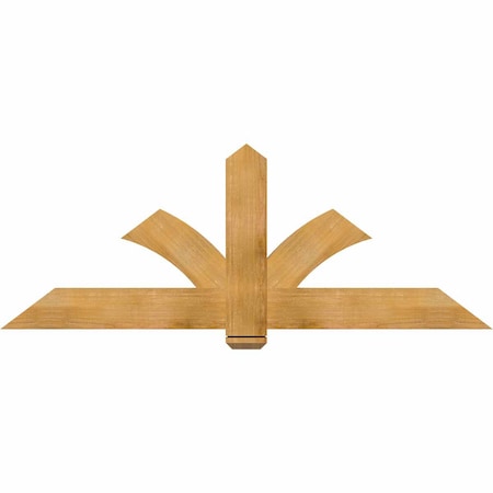 Ekena Millwork Redmond Rough Sawn Timber Gable Bracket, Western Red Cedar, 72"W x 27"H x 2"D x 6"F, 9/12 Pitch GBW072X27X0206RED00RWR